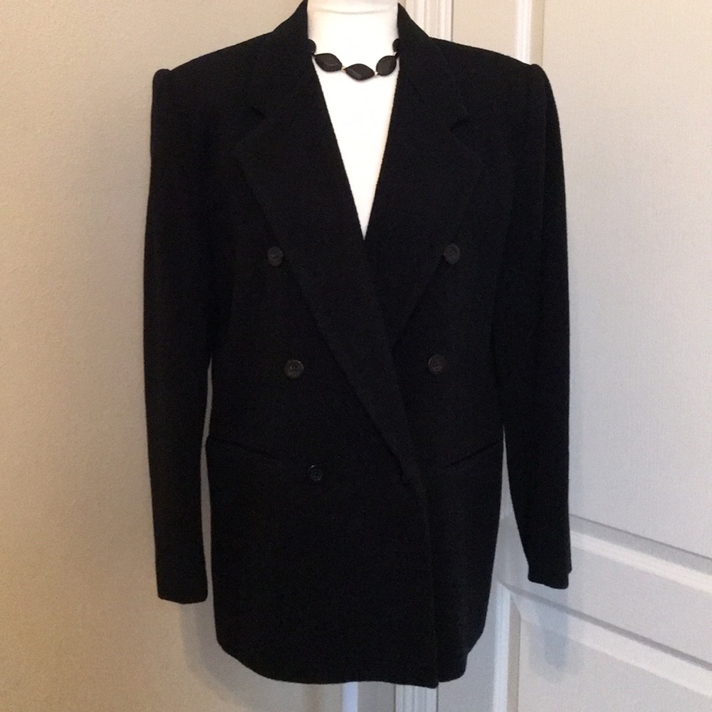 Vintage Wool Blend Double Breasted Blazer Size 8